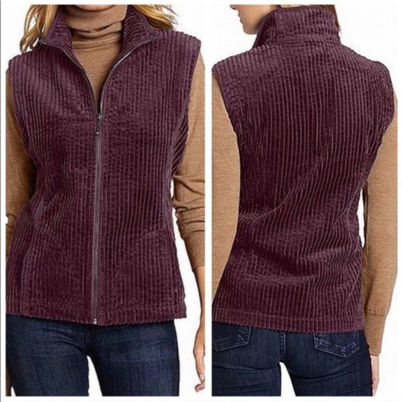 Woolrich Women’s Kinsdale Corduroy Vest in Blackberry/Purple - size small - Picture 1 of 11